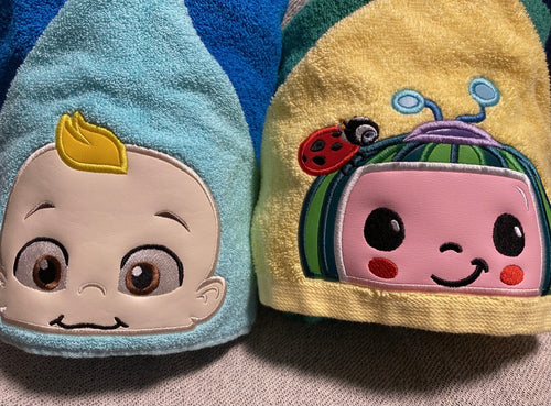 Baby Embroidered Character Hooded Towel