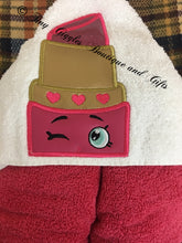Load image into Gallery viewer, Lipstick Character Hooded Towel