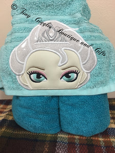 Embroidered character hooded towels