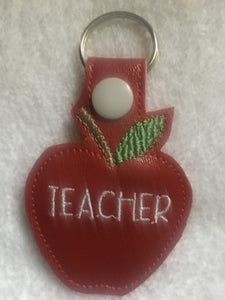 Teacher's Apple Key Fob