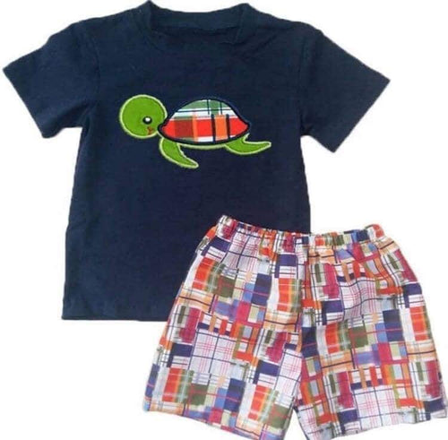 Boys Sea Turtle Shorts Set