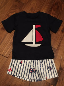 Boys Sail Away Shorts Set