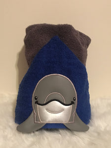 Dolphin inspired Character Hooded Towel