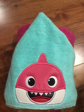Load image into Gallery viewer, Shark Character Hooded Towel