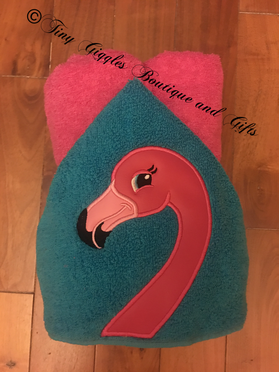 Flamingo Character Hooded Towel