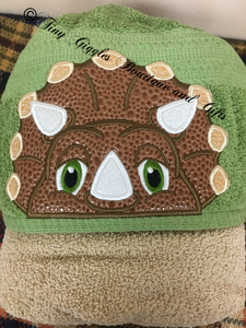 Dinosaur inspired Character Hooded Towel