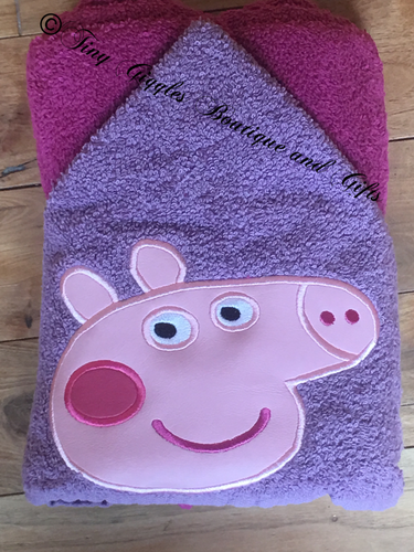 Pig  Character Hooded Towel