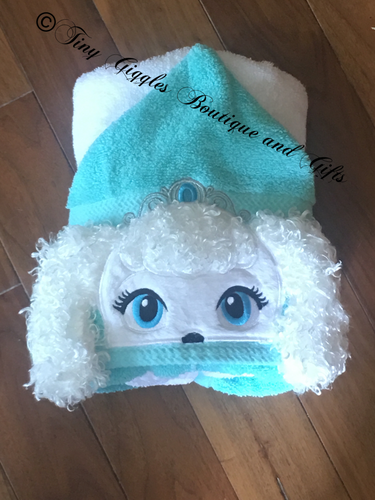 3D  Puppy Character Hooded Towel