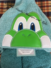 Load image into Gallery viewer, Dino Character Hooded Towel