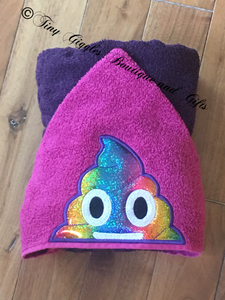 Poop Character Hooded Towel
